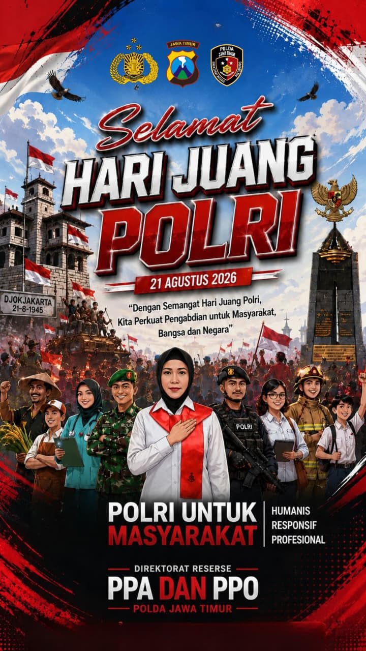 Hari Juang Polri, Ditres PPA dan PPO Polda Jatim Tegaskan Polisi Harus Hadir untuk Korban