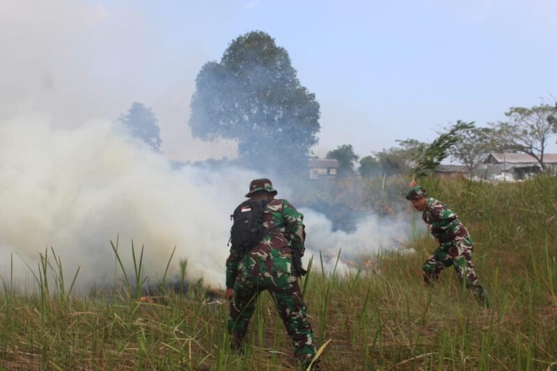 Masih Berjibaku dengan Karhutla, Personel Kodim 1009/Tla Disiagakan di Berbagai Lokasi Bantu Pemadaman