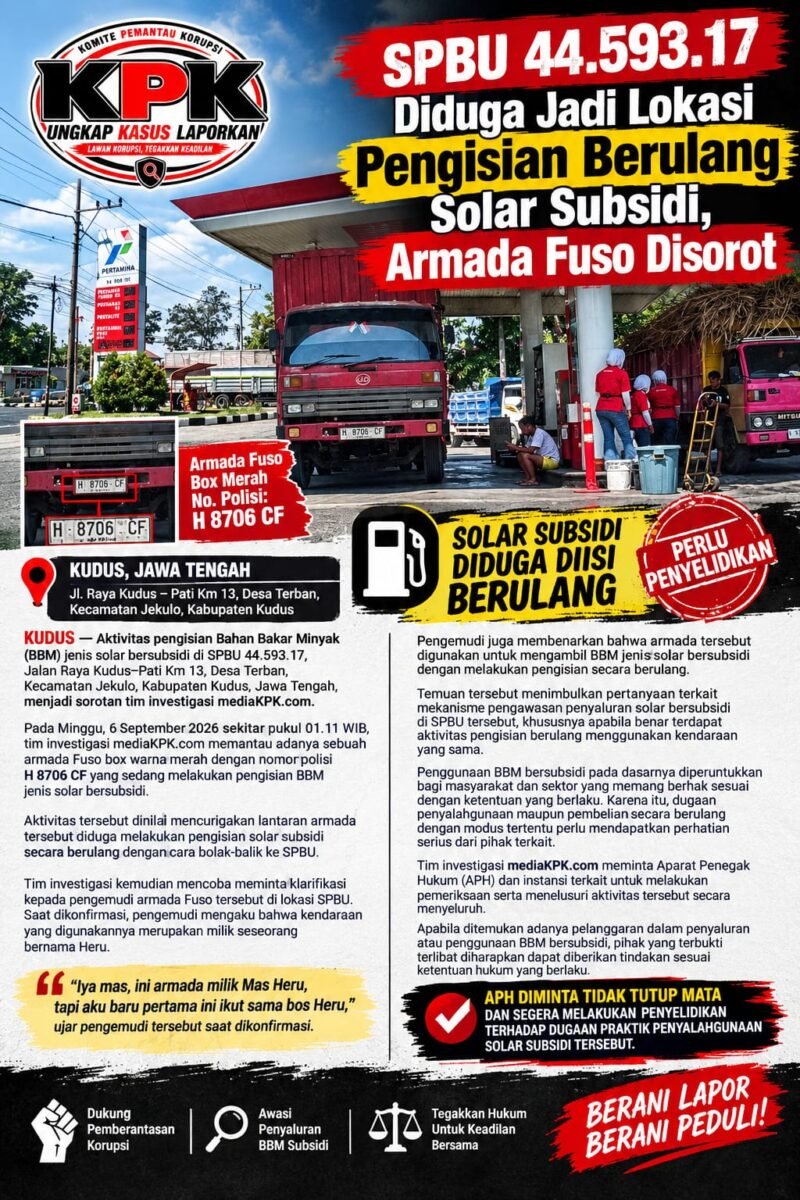 Diduga Jadi Lokasi Pengisian Berulang Solar Subsidi, Armada Fuso Disorot