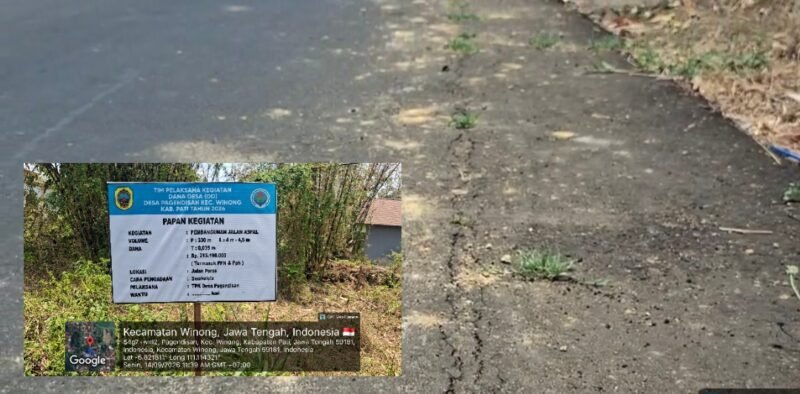 Proyek Jalan Aspal Desa Pagendisan Pati MEDIAKPK.COM/ISTIMEWAH