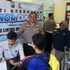 Satlantas Polres Lumajang Gelar Cek Kesehatan Gratis untuk Driver Ojol