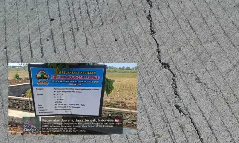 VIRAL..! Diduga Proyek Jalan Rabat Beton Di kerjakan oleh Pihak ke Tiga. Oknum Sekdes