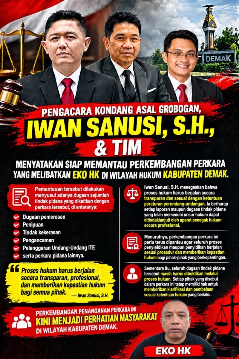 Kawal Persoalan Eko HK di Demak