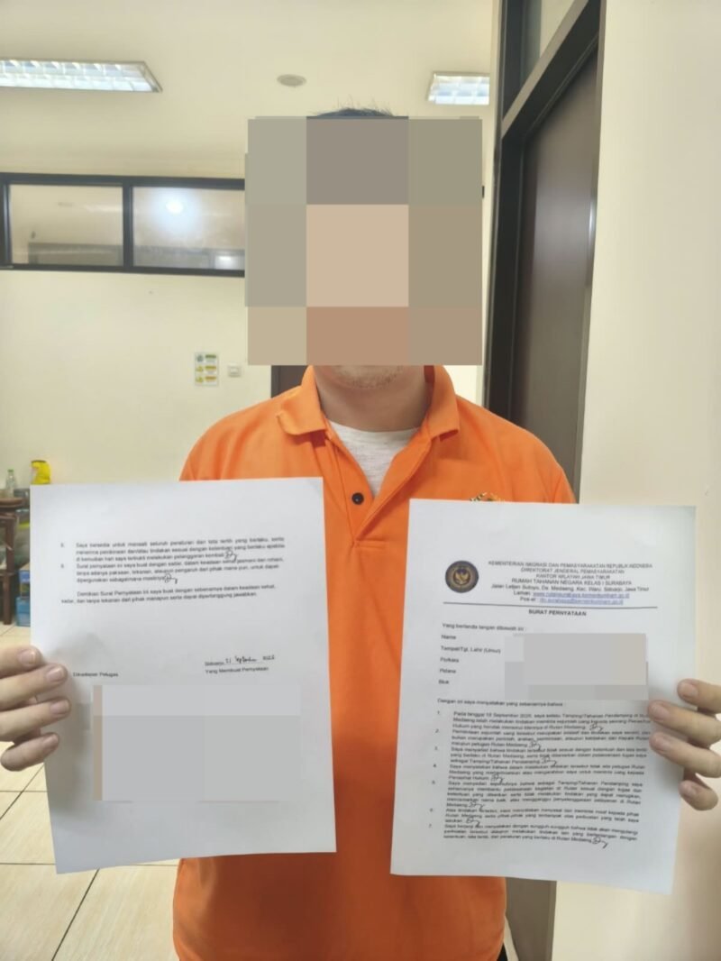 Petugas Rutan Medaeng Waru memberikan fasilitasi layanan bantuan dan penyuluhan hukum bagi tahanan dengan tetap memperhatikan keamanan serta tata tertib Rutan.
