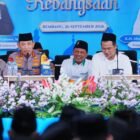 Kapolri Jenderal Polisi Listyo Sigit Prabowo menghadiri Ngaji Kebangsaan bersama KH Ahmad Bahauddin Nursalim atau Gus Baha di Rembang, Jawa Tengah.