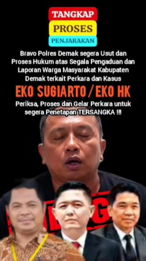 PARA PENGACARA DAN KUASA HUKUM DEMAK DAN GROBOGAN BERSINERGI KAWAL KETAT KASUS EKO HK DI POLRES DEMAK