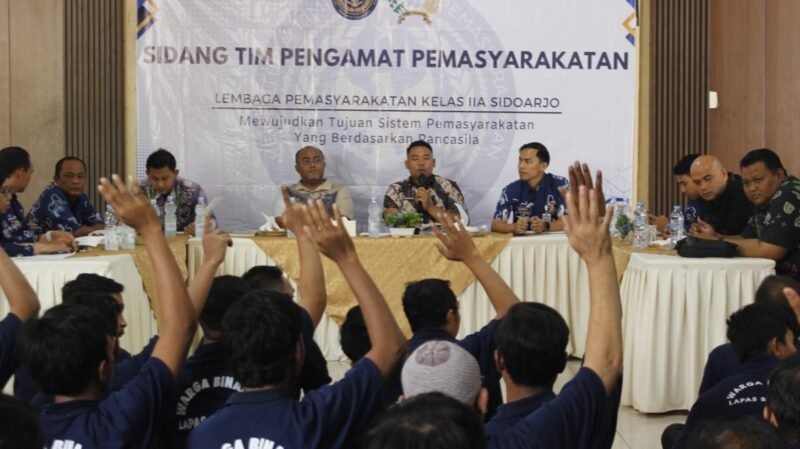 Bahas Hak Integrasi, Tamping, dan Register F, Sidang TPP Diikuti 100 Warga Binaan dan Dihadiri Perwakilan Ditjenpas Jatim serta Bapas Kelas I Surabaya