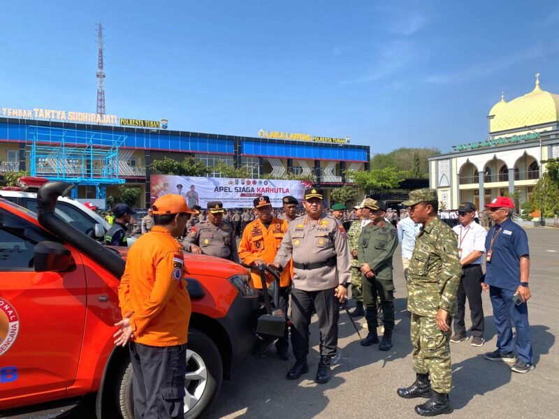 Hadapi Kemarau Panjang, Polresta Tuban bersama Instansi Lintas Sektoral Siaga Bencana Karhutla