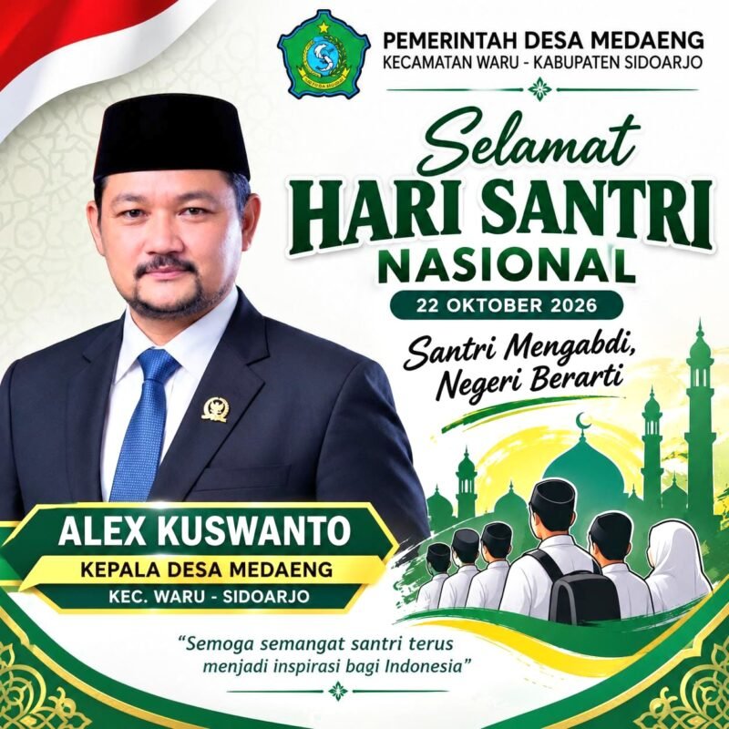 Peringati Hari Santri, Alex Kuswanto Ajak Masyarakat Medaeng Teladani Semangat Santri dalam Membangun Bangsa